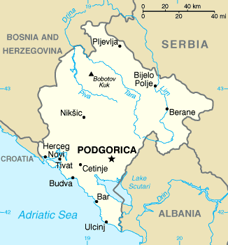 Карто Черногории