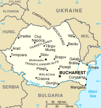 Карта Рюмынии