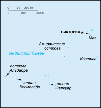 Карта амирантские острова