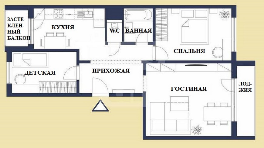 Планировка квартиры в Братиславе